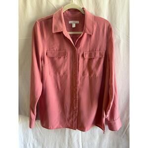 1901 Pink Button-Up Blouse - Size Medium
